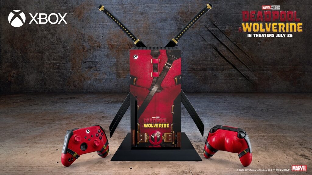 Una Xbox Series X custom di Deadpool & Wolverine