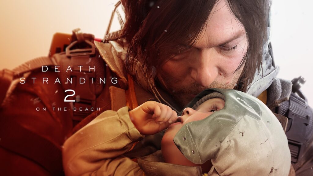 Sam Porter Bridges con Lu di Death Stranding 2: On The Beach in braccio