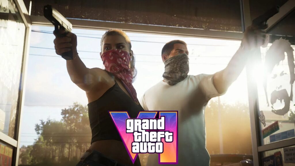 Lucia e Jason di GTA 6 con delle pistole in mano