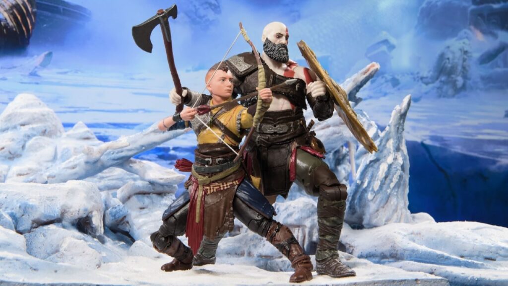 Kratos ed Atreus di God of War Ragnarok di Spin Master