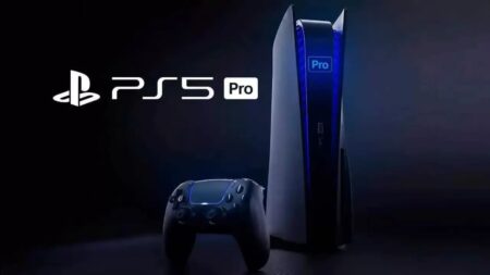 Una PS5 Pro in verticale