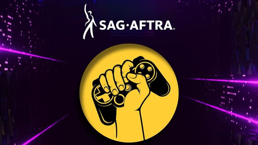 Il logo di SAG-AFTRA con un controller