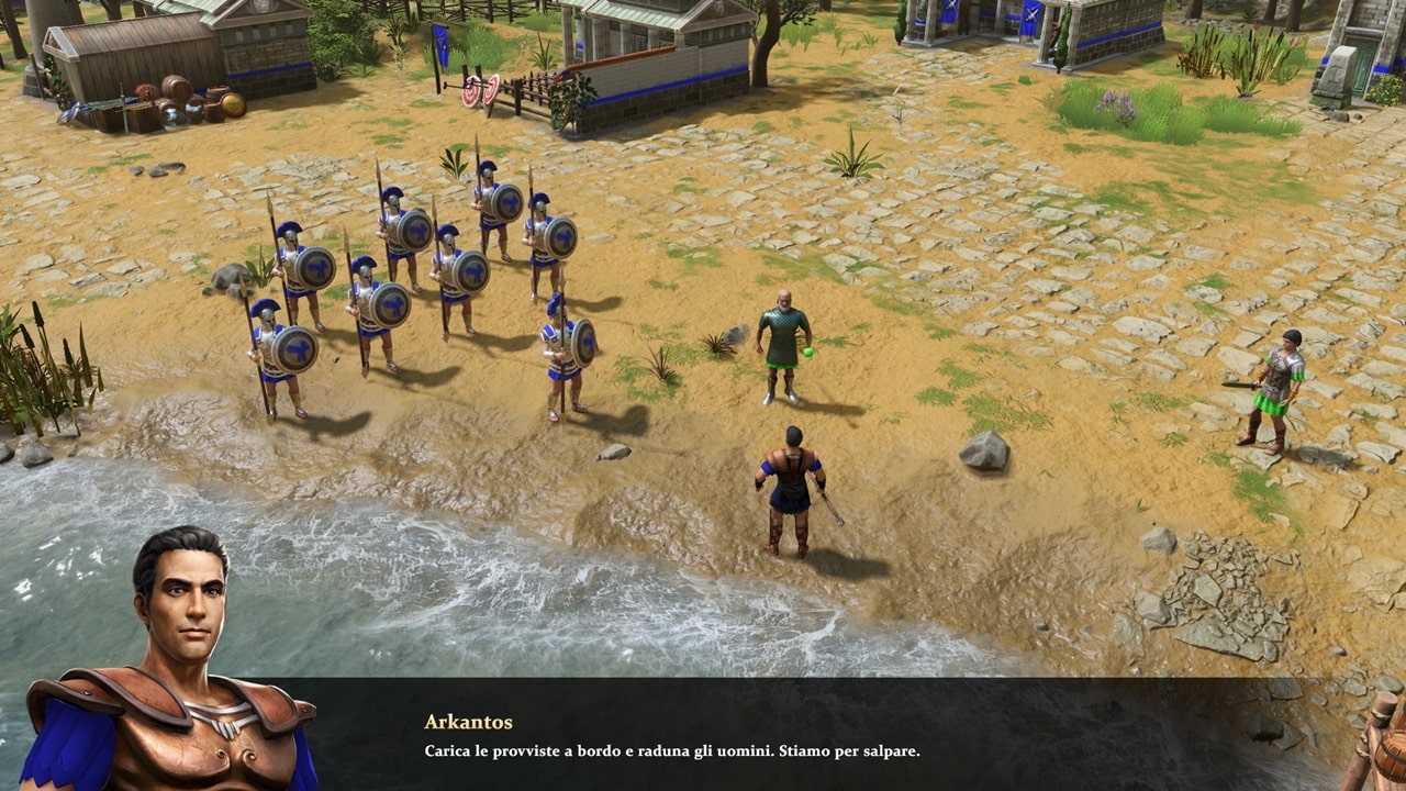 Dialogo di Arkantos all'esercito greco in Age of Mythology Retold