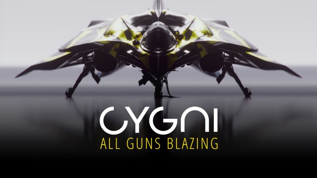 CYGNI: All Guns Blazing cover art con astronave