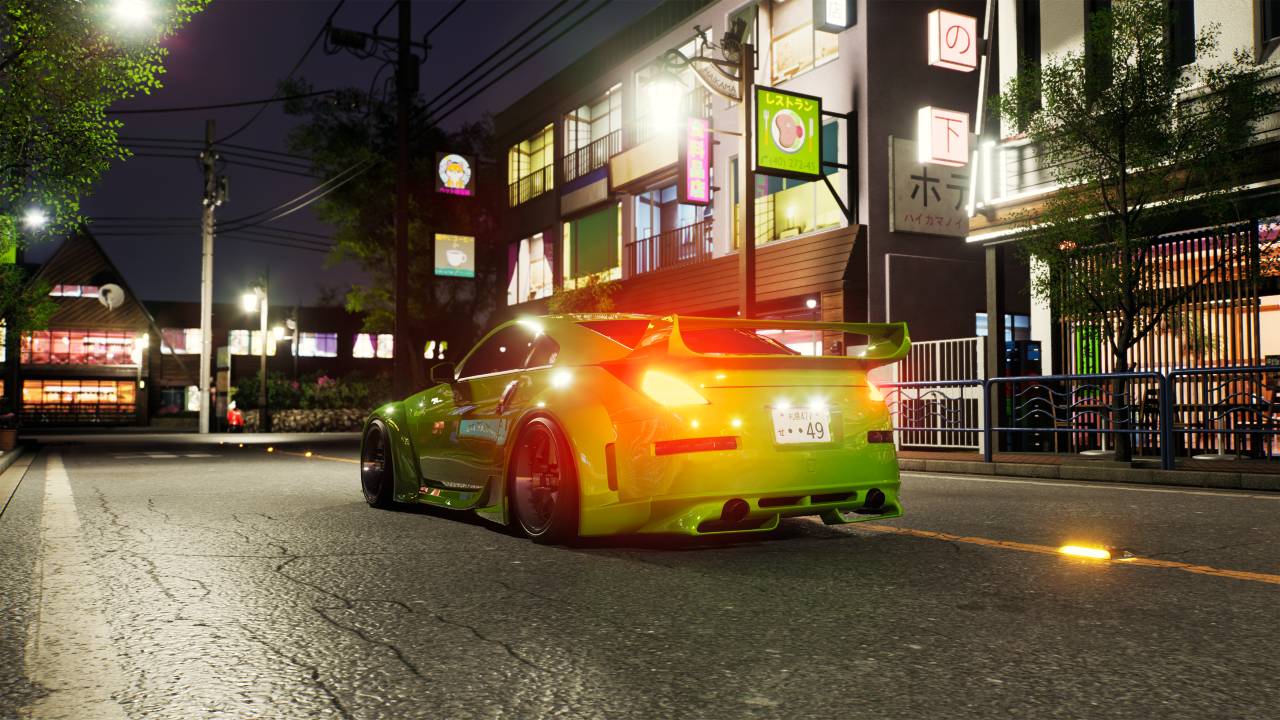 Nissan 350Z di JDM Rise of the Scorpion tra le strade di notte