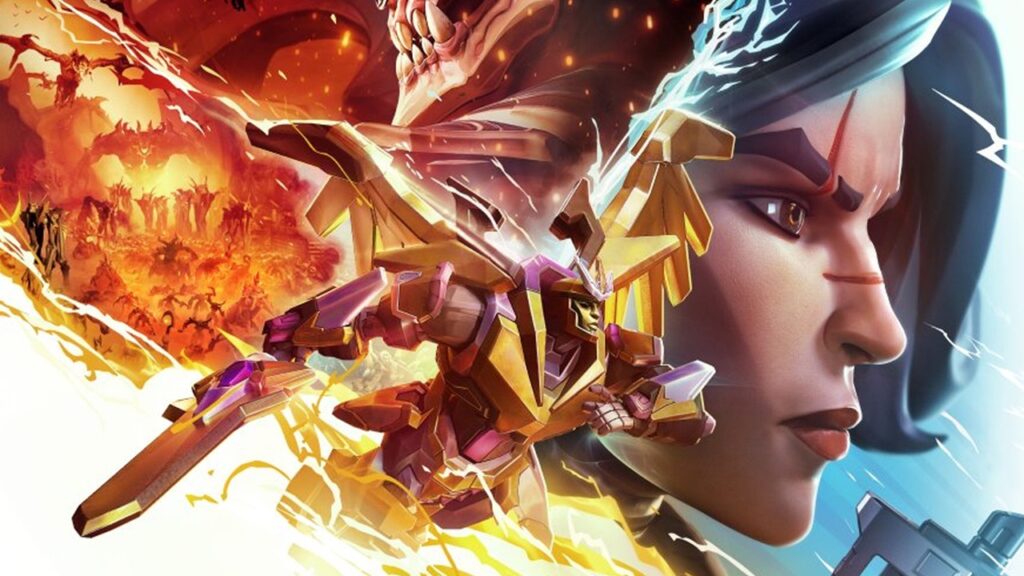 Keyart di Stormgate con tutte le fazioni disponibili nel gioco