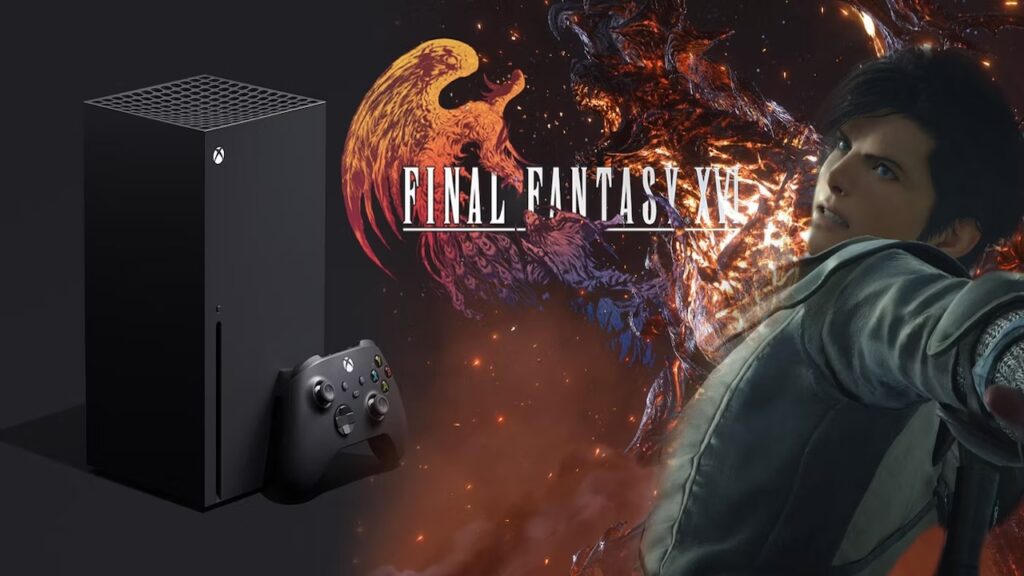 Clive di Final Fantasy 16 con al fianco una Xbox Series X