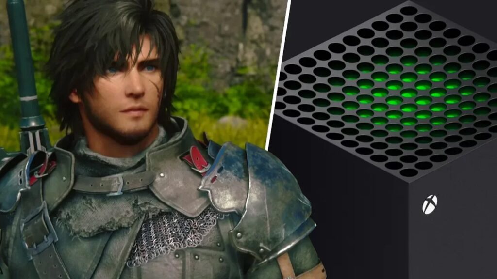 Clive di Final Fantasy 16 con una Xbox Series X al fianco