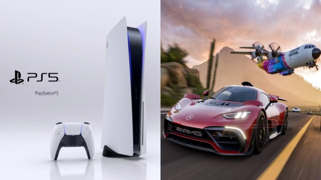 Una PS5 con al fianco Forza Horizon 5