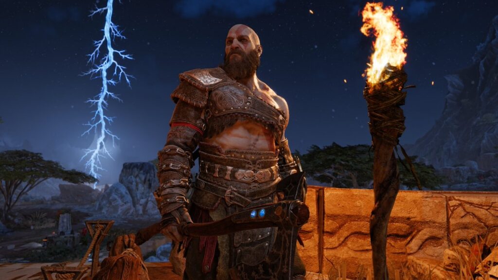 Kratos di God of War Ragnarok