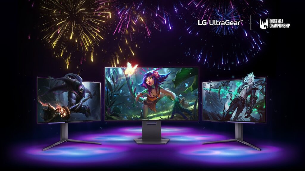 I tre monitor LG UltraGear