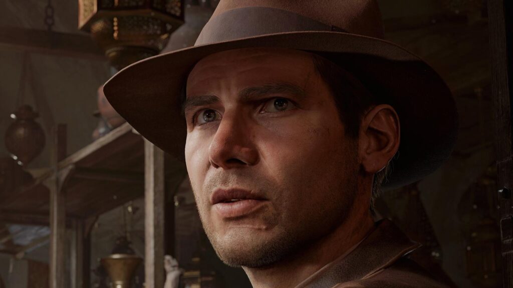 Un primo piano di Indiana Jones