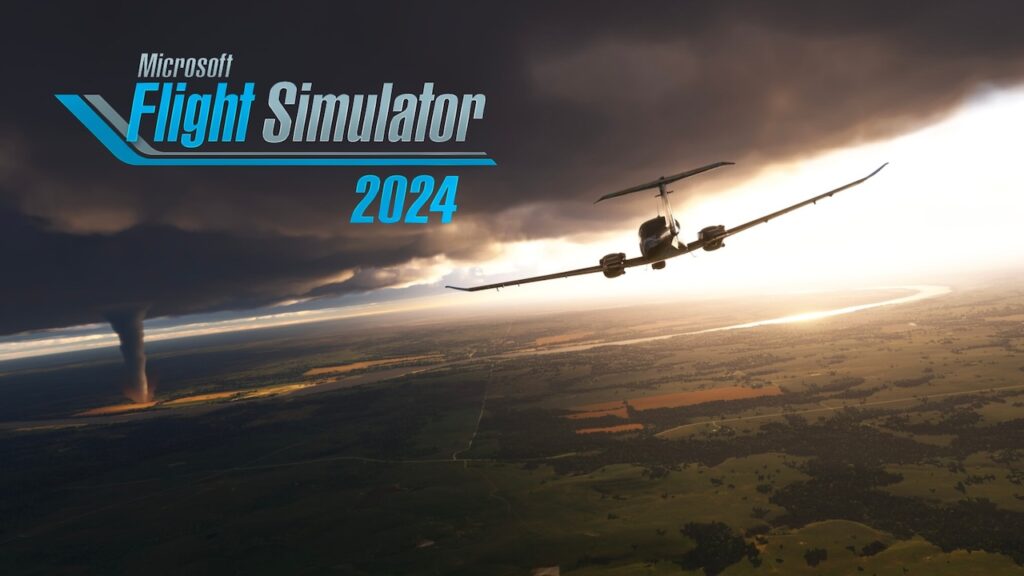 Un aereo di Microsoft Flight Simulator 2024 in volo