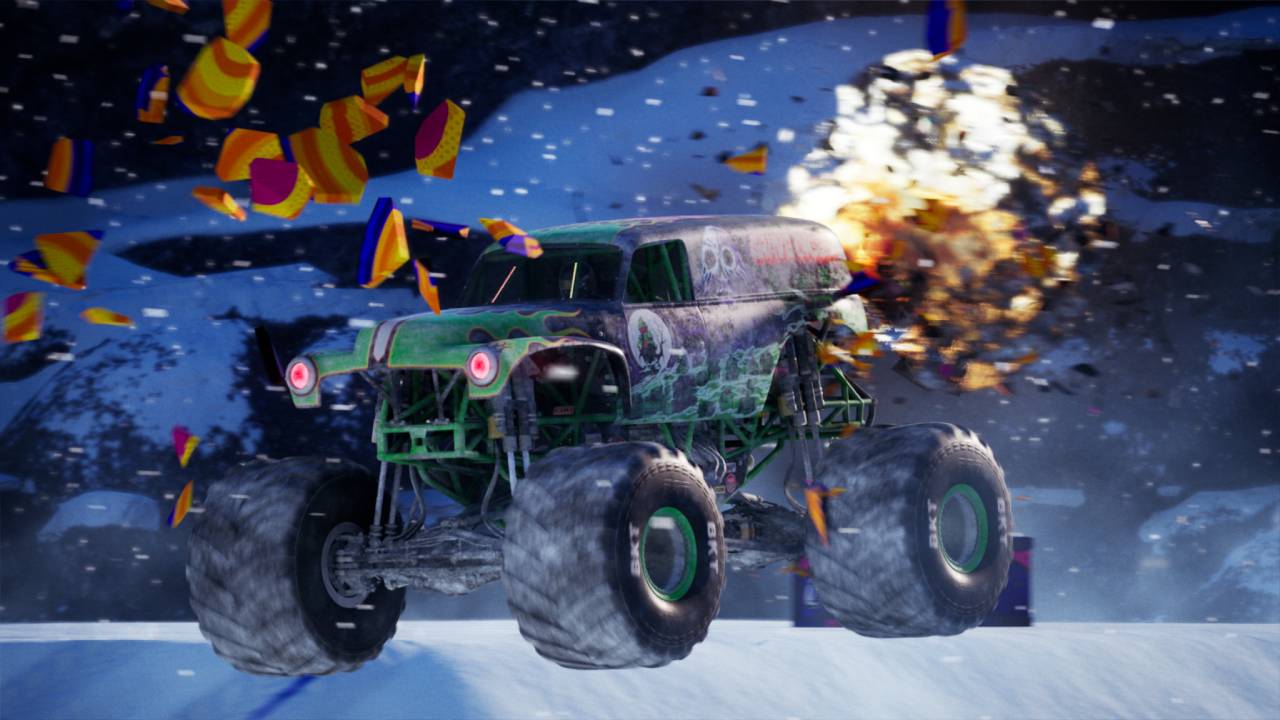 salto e combattimento in Monster Jam Showdown