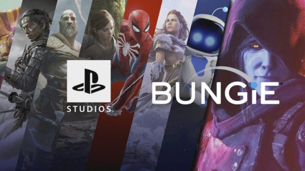 Il logo dei PlayStation Studios e di Bungie