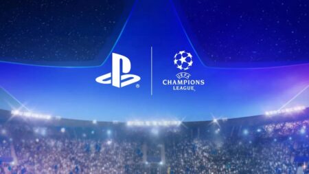 Il logo di PlayStation e UEFA Champions League