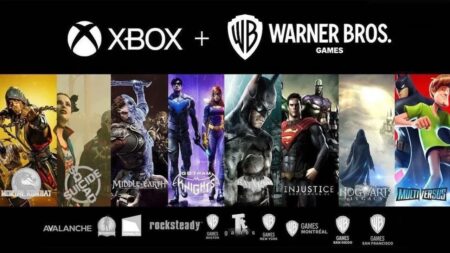 Il logo di Xbox e Warner Bros. Games