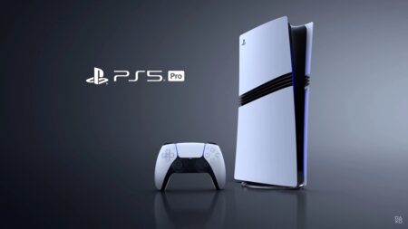 Una PS5 Pro in verticale