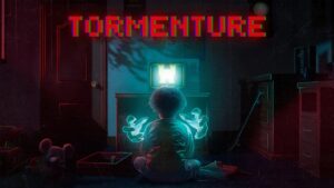 Key art di Tormenture con un bambino seduto davanti al televisore