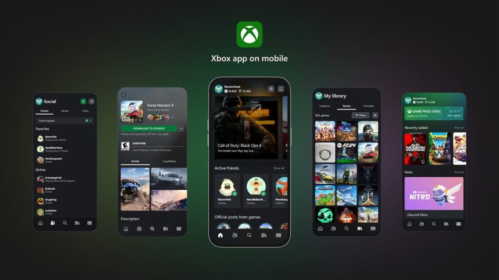 Gli smartphone con l'App Mobile Xbox