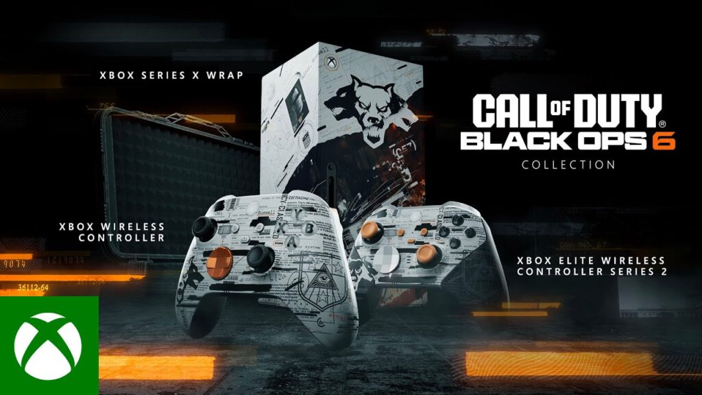 Una Xbox Series X con controller Xbox dedicati a Call of Duty: Black Ops 6