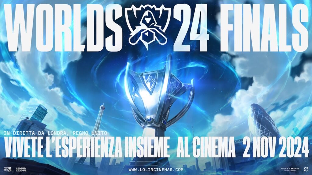 Il logo della finale di campionato di League of Legends nei The Space