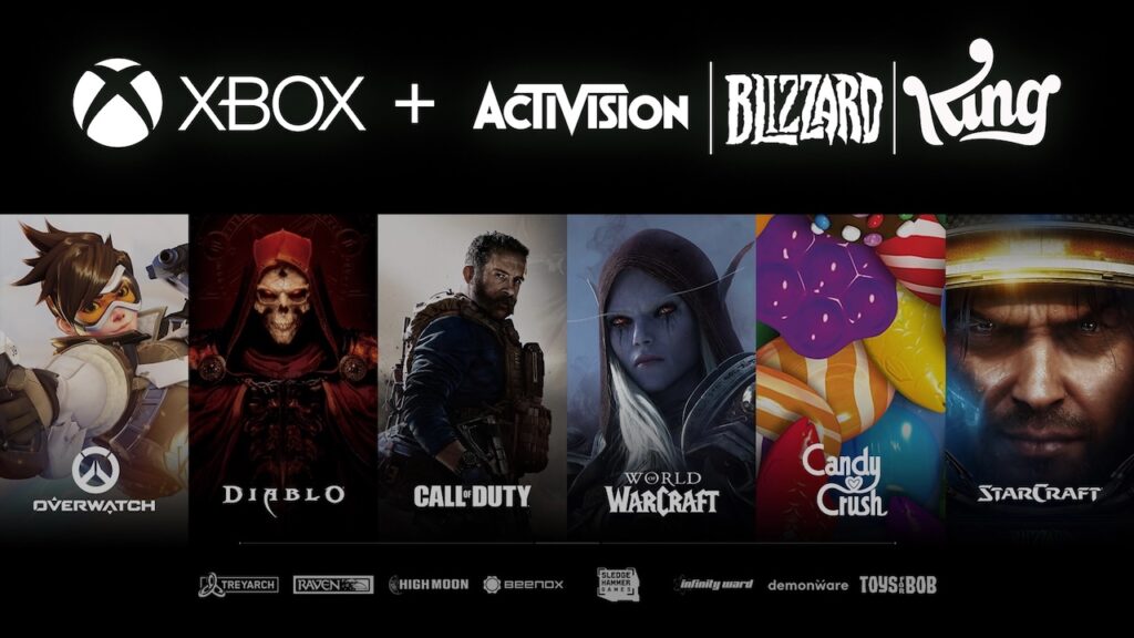 I loghi di Xbox ed Activision Blizzard King