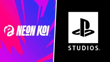 Il logo di Neon Koi e quello dei PlayStation Studios