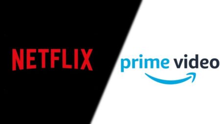 I loghi di Netflix ed Amazon Prime Video