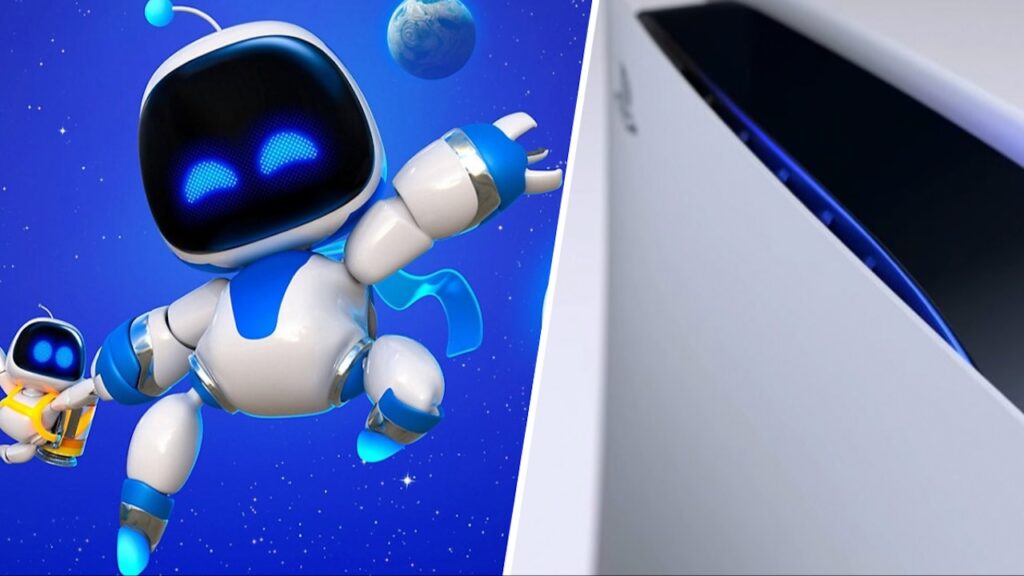 Astro Bot con al fianco una PS5