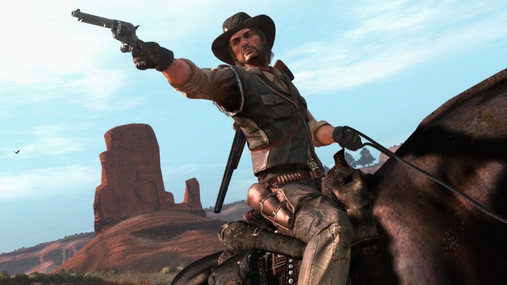 John Martson di Red Dead Redemption a cavallo