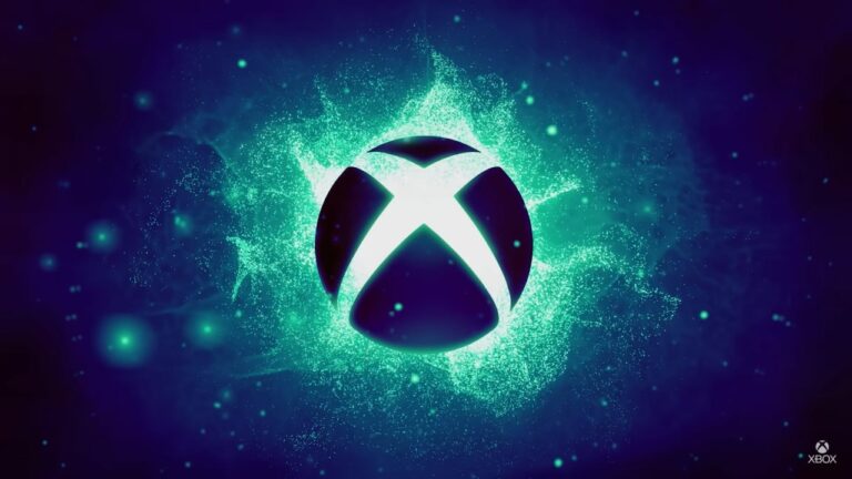 Il logo di Xbox con uno sfondo blu