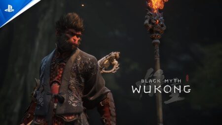 Il Re Scimmia di Black Myth: Wukong con il logo PlayStation