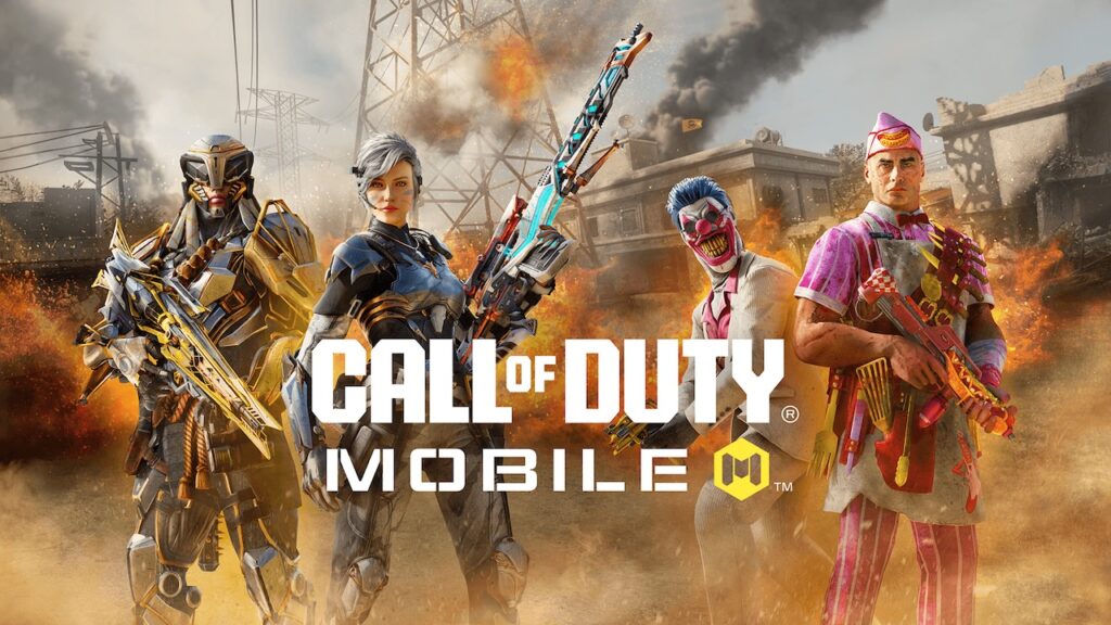 Il logo di Call of Duty: Mobile con alcuni personaggi