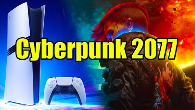 Una PS5 Pro con al fianco la protagonista di Cyberpunk 2077