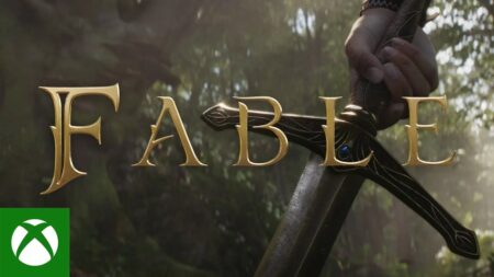 Una spada impugnata dalla protagonista di Fable