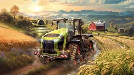 Cover art di Farming Simulator 25 con trattore CLAAS in primo piano