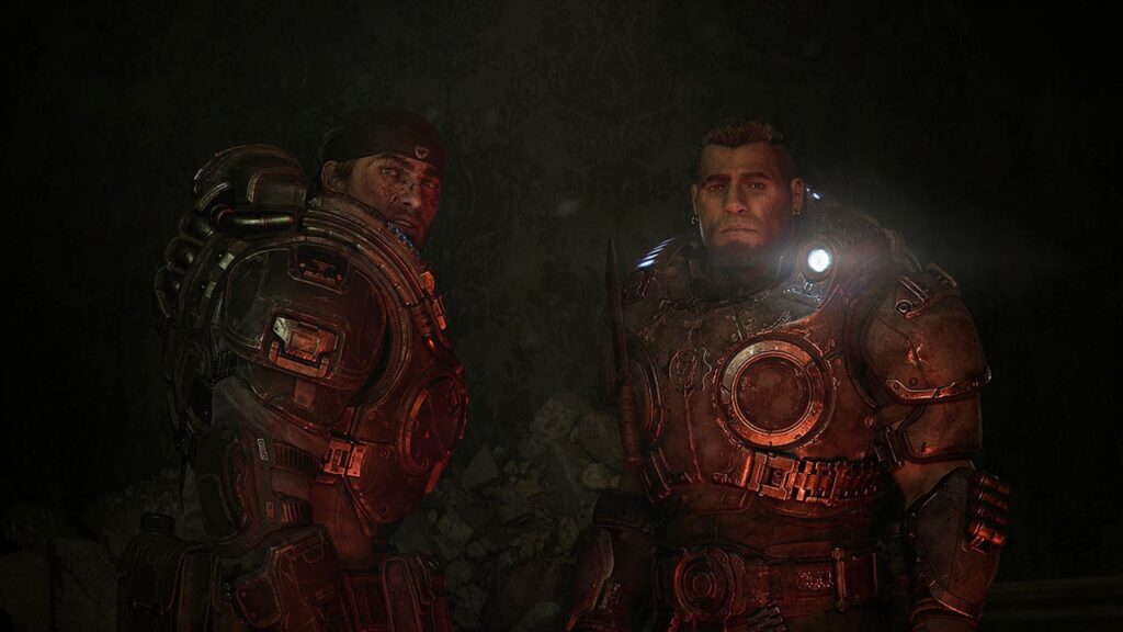 Marcus Fenix e Dominic Santiago di Gears of War: E-Day