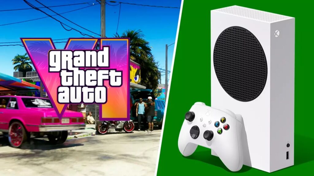 Il logo di GTA 6 con al fianco una Xbox Series S