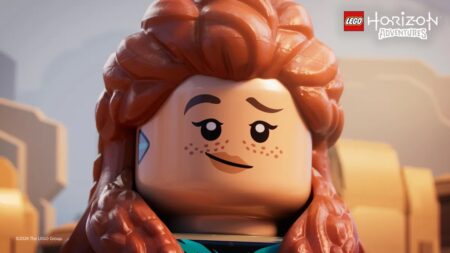 Aloy di LEGO Horizon Adventures mentre sorride