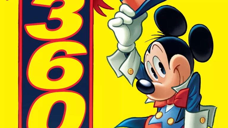 Topolino con la cover del fumetto 3600