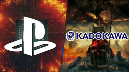 Il logo di Sony PlayStation e Kadokawa FromSoftware