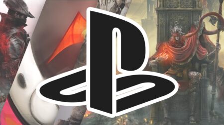 Il logo di PlayStation con dietro i giochi di Kadokawa