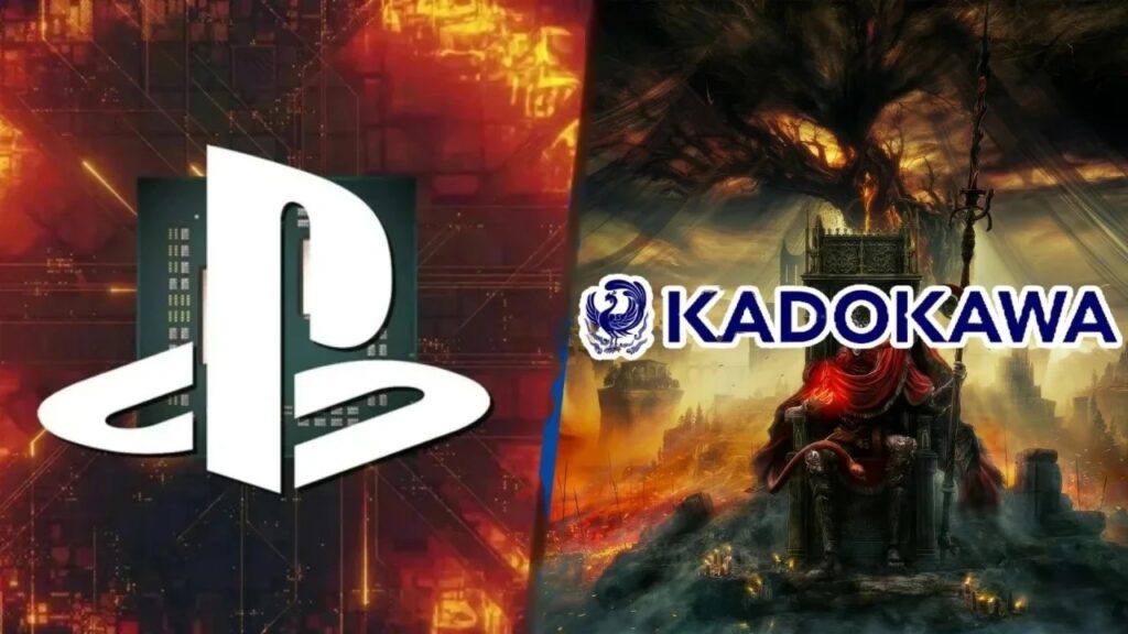 Il logo di PlayStation e quello di Kadokawa