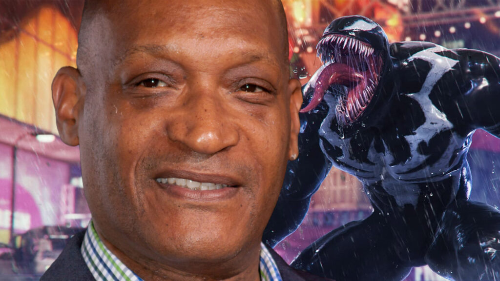 Tony Todd con al fianco Venom di Marvel's Spider-Man 2