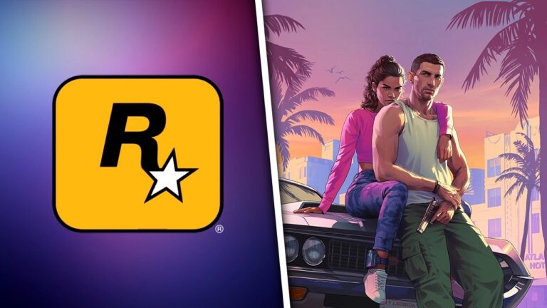 Il logo di Rockstar Games e Lucia e Jason di GTA 6