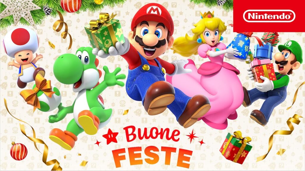 I personaggi di Nintendo con i regali per Natale 2024