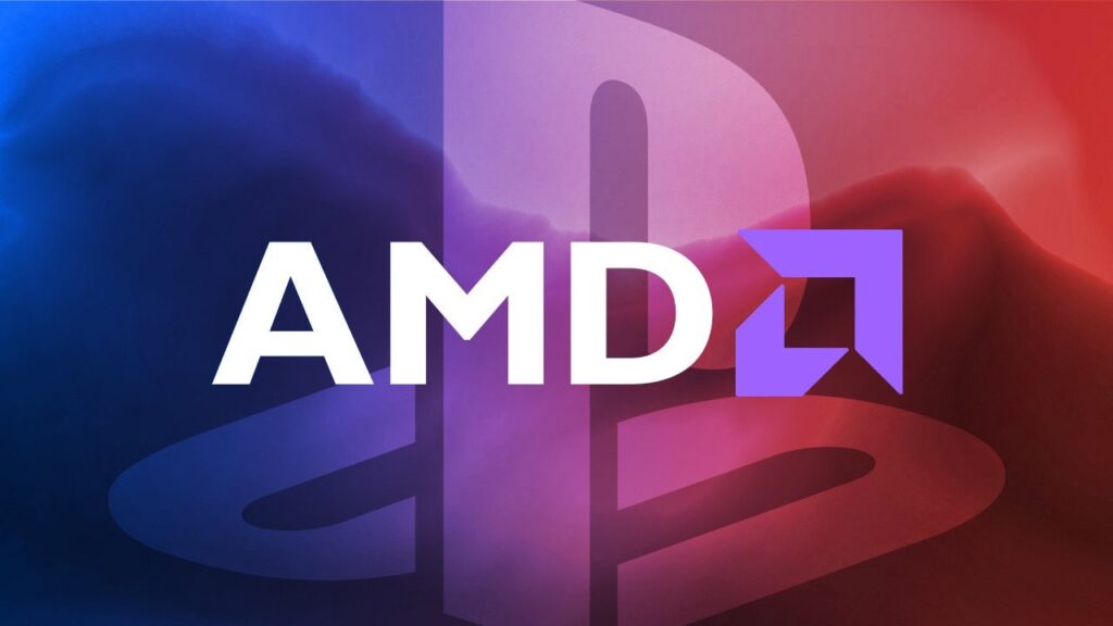 Il logo di Sony PlayStation ed AMD