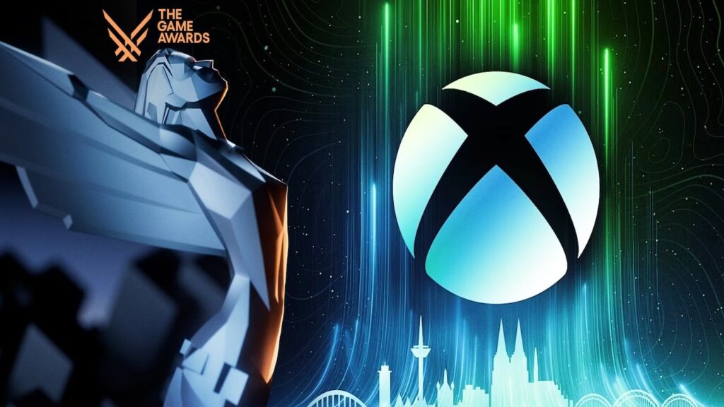 Il logo di Xbox e la statuetta dei The Game Awards 2024