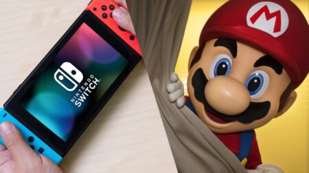 Nintendo Switch con al fianco Super Mario